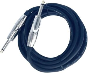 6.35mm Stereo Male to 6.35mm Stereo Male Cable (Instrument Cable) (6m)