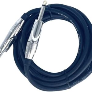 6.35mm Stereo Male to 6.35mm Stereo Male Cable (Instrument Cable) (6m)