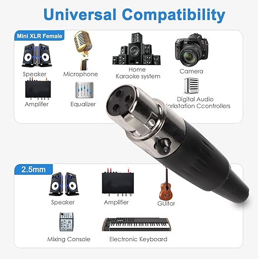 3 Pin Female Mini XLR Connector - Xtreme Retail