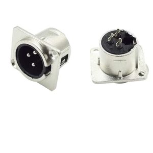 Panel Mount Chassis Socket 3 Pin XLR Male