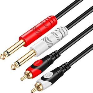Dual 6.35 mm (1/4'') to Dual 2RCA Cable